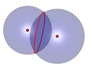 Intersection de 2 sphères = un cercle