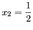 $ x_2=\dfrac{1}{2}$