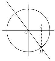 \begin{pspicture}(-2.5,-2.5)(2.5,2.5)
\pscircle(0,0){2}
\rput(-0.2,-0.2){$O$}
...
...2,0)(1.2,-1.6)\rput(1.2,0.3){$\frac{3}{5}$}
\rput(1.2,-2){$M$}
\end{pspicture}