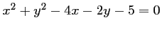 $ x^2+y^2-4x-2y-5=0$