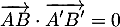 \[\overrightarrow{AB}\cdot\overrightarrow{A'B'}=0\]