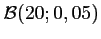 $ \mathcal{B}(20;0,05)$