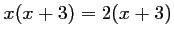 $ x(x+3)=2(x+3)$