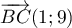 $\overrightarrow{BC}(1;9)$