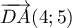 $\overrightarrow{DA}(4;5)$