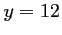 $y=12$