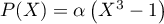 $P(X)=\alpha\left( X^3-1\rp$