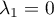 $\lambda_1=0$