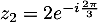 $z_2=2e^{-i\frac{2\pi}3}$