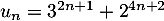 $u_n=3^{2n+1}+2^{4n+2}$