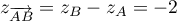 $z_{\overrightarrow{AB}}=z_B-z_A=-2