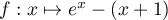 $f:x\mapsto e^x-(x+1)$