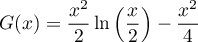 \[G(x)=\dfrac{x^2}{2}\ln \lp\dfrac{x}{2}\rp-\dfrac{x^2}{4}\]