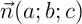 $\vec{n}(a;b;c)$