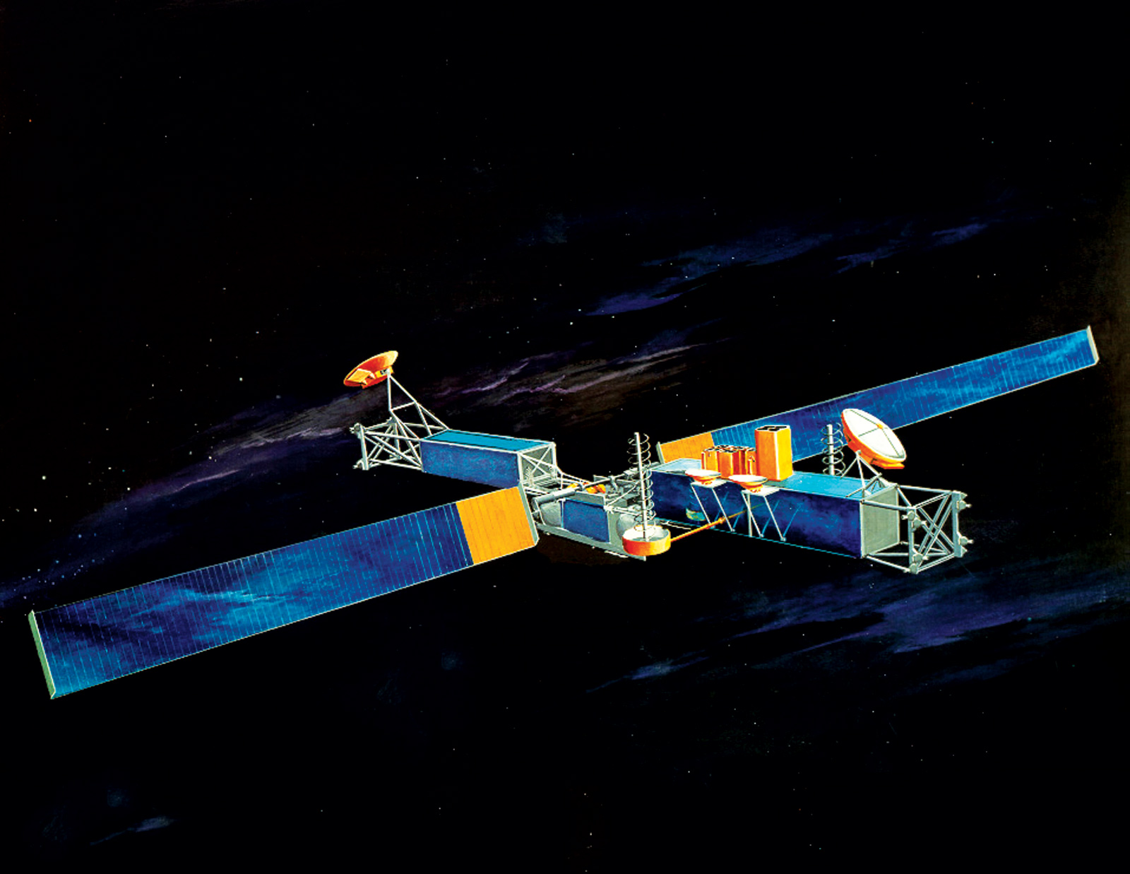 Illustration du satellite de communication Milstar